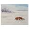 Designart - Red Fox Running In White Snow I - Farmhouse Canvas Wall Art Print